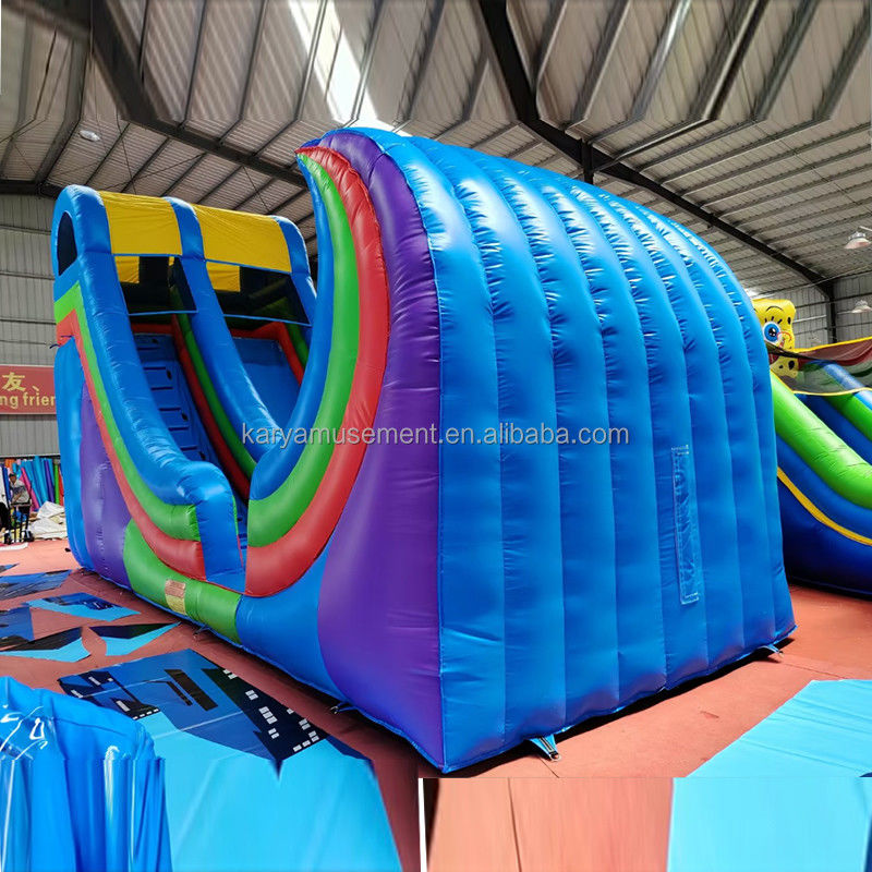 Indoor and Outdoor Adventure Awaits 34ft Inflatable Ocean Wave Water Slide for Adults
