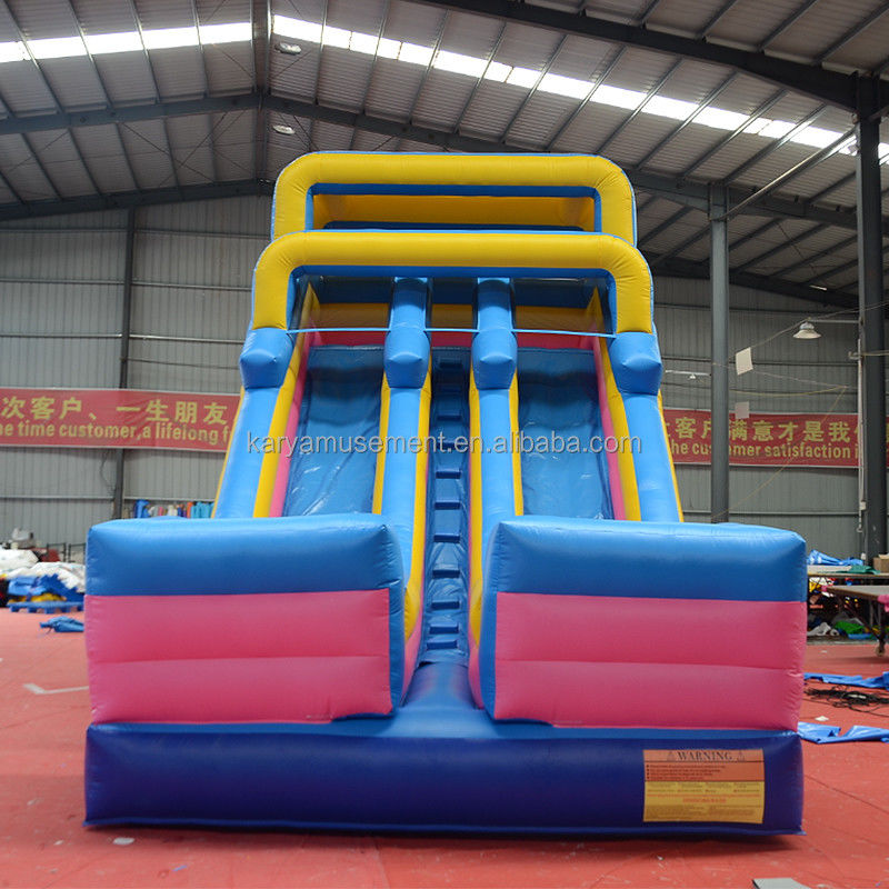 Digital Printing Commercial Grade PVC Aqua Park 2-Lane Water Slide for Adult and Kids