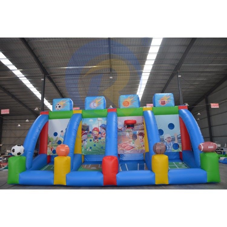 Customized Large 4 in 1 Inflatable Carnival Sports Challenge Game for Rental Business