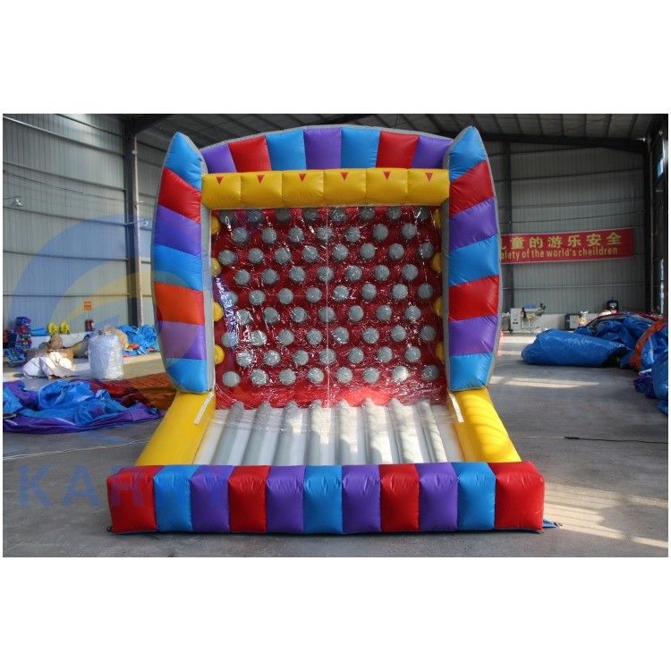 Customized Orange Inflatable Sports Game for Family Carnival Shoot and Score Fun
