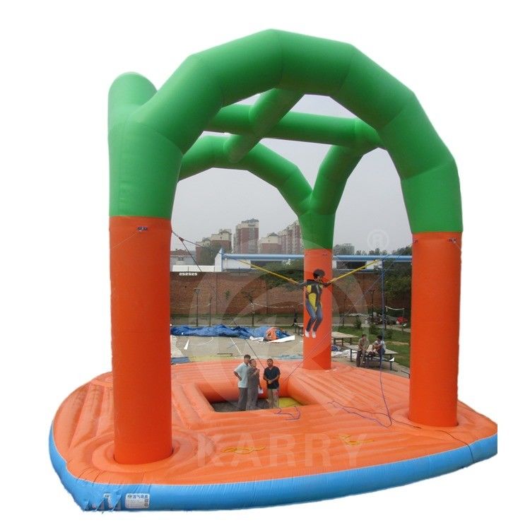 Custom Logo Printed Outdoor Inflatable Bungee Trampoline Jumper for Kids and Adults