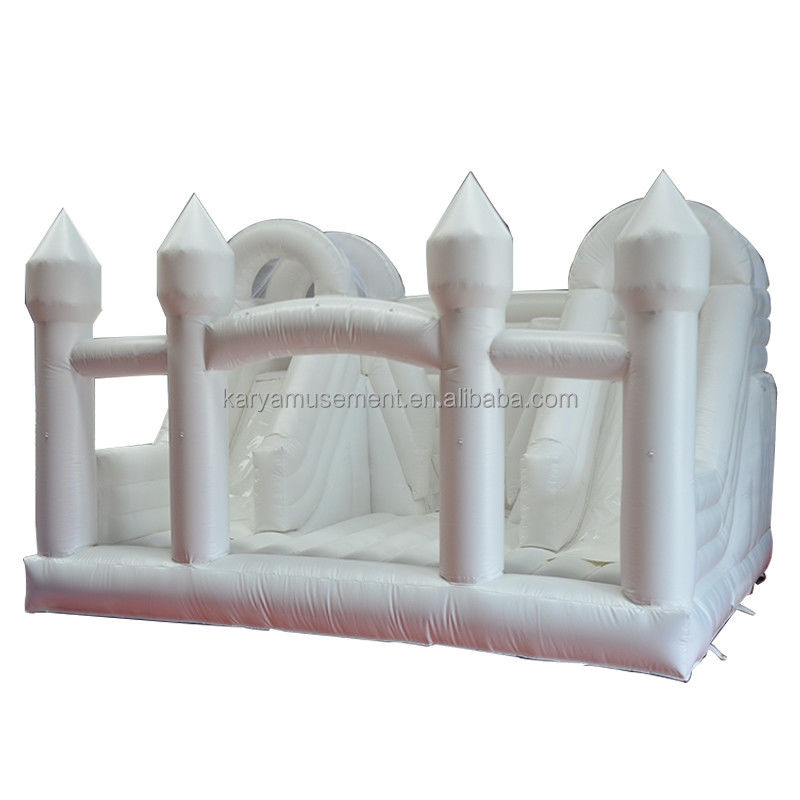 Indoor Slide Toddler White Bounce House for Party Wedding Inflatable Bouncy Castle Combo