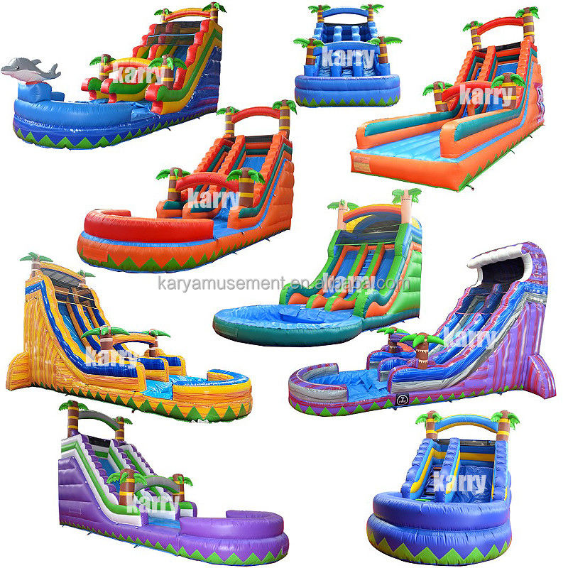 Custom Size Inflatable Water Palm Tree Slide with Kids Play Pool Bouncing Jumping Water Slides PVC Better