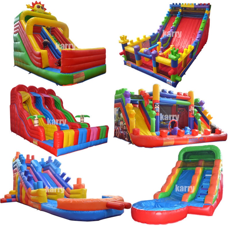 Customized Color Building Block Slide Inflatable Wet and Dry Jumping Slide for Outdoor Fun
