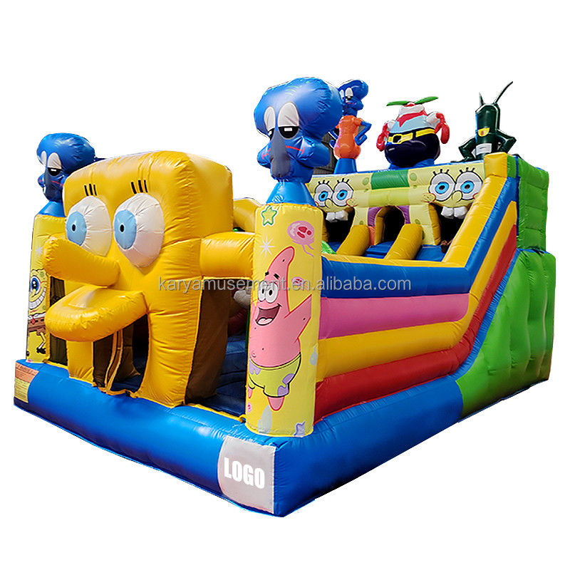 Customized Color Inflatable SpongeBob Park Theme Bouncy Castle for Adult Fun City Party