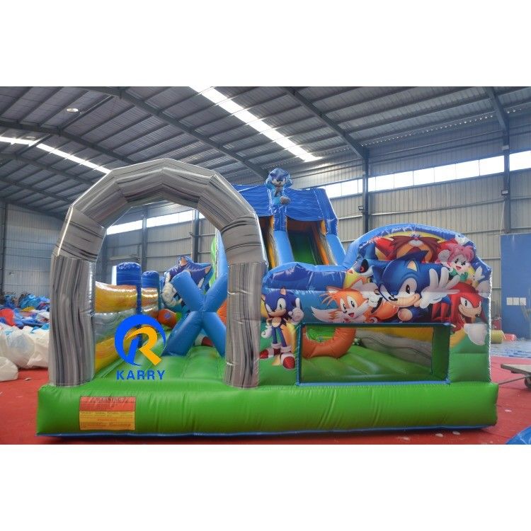 Karry Inflatable Fun City Unisex Blue Playground for Children in Giant Inflatable Park