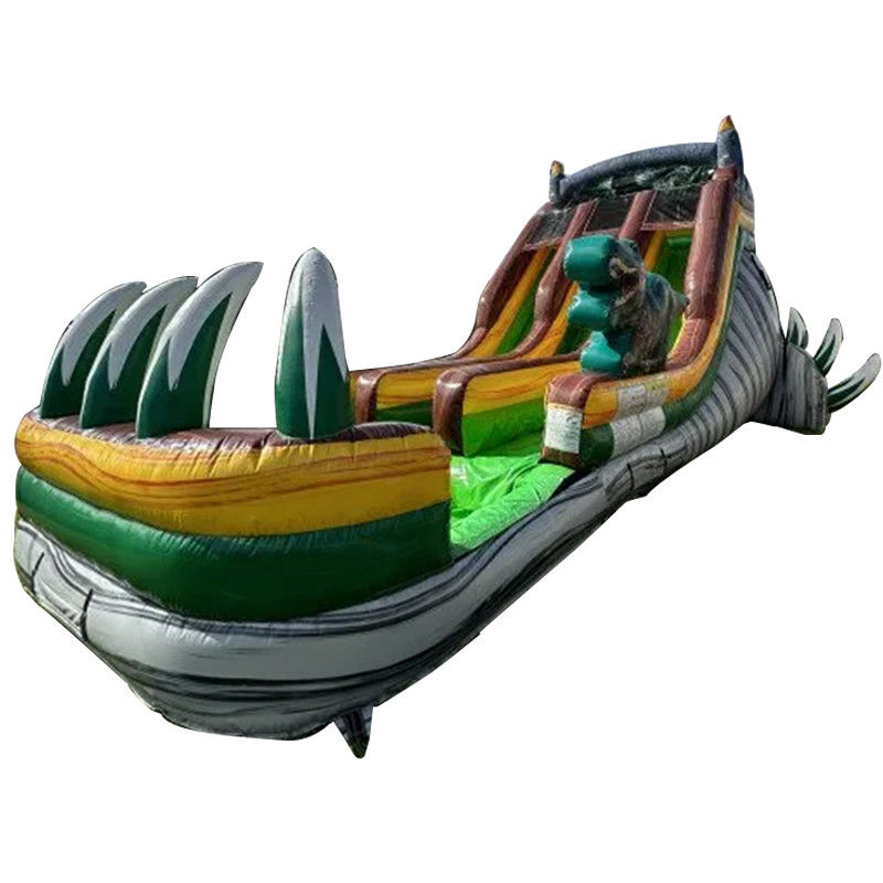 Max Capacity 100-500kg Large Jumping Jungle Dino Water Slide for Commercial Rental