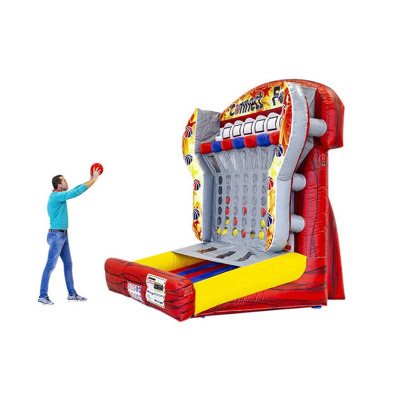 Colorful Inflatable Connect 4 in a Row Target Shooting Game for Commercial Challenges