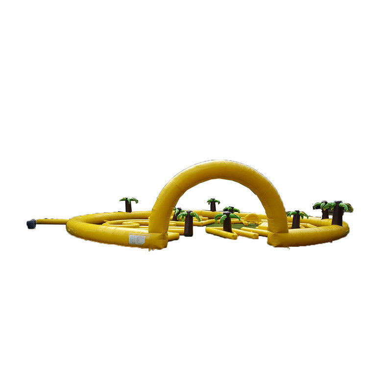Unisex Commercial Palm Tree Inflatable Golf Course for Parties and Events 9 Holes Game
