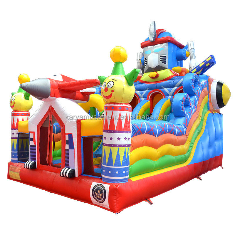 Trampoline Custom Small Size Inflatable Mechanical Ares Fun City Bouncer Combo Slide