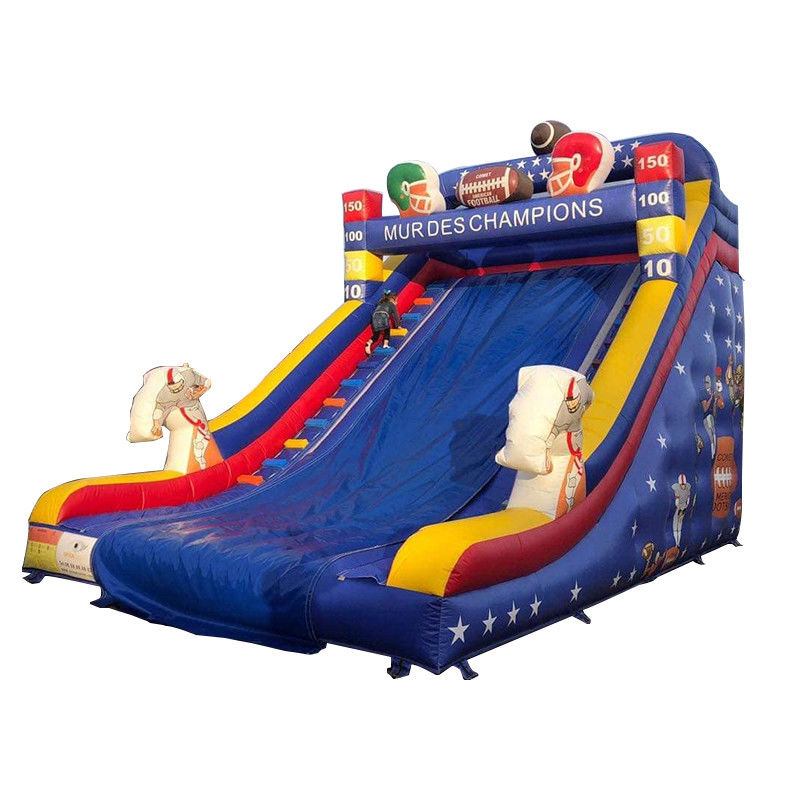 Commercial Renting Inflatable Water Slide with Rugby Player Theme and Customized Color