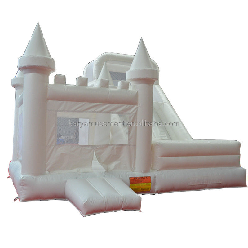 Customized Logo Acceptable Indoor Jumping Castle for Kids PVC White Inflatable Castle