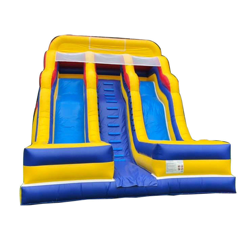 Sea/Air/Express Shipping PVC Yellow Water Slide Inflatable with 2 Slides and 2 Pools