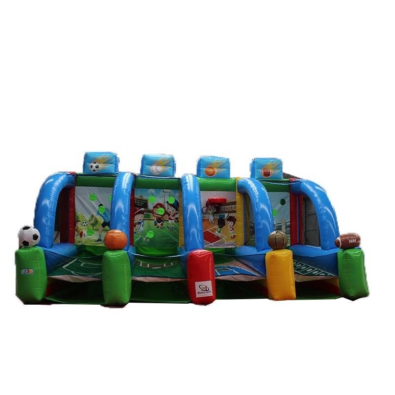 Features PORTABLE Kids 4 In 1 Carnival Inflatable Sport Game Inflatable Basketball Shooting Game