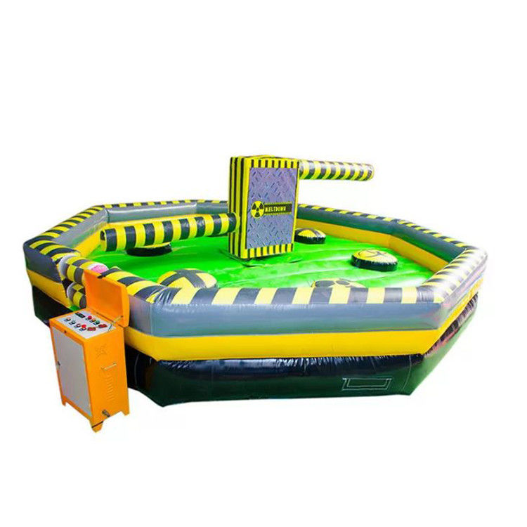 Features PORTABLE Meltdown Inflatable Challenge Sports Game for Adults PVC Jumping Fun