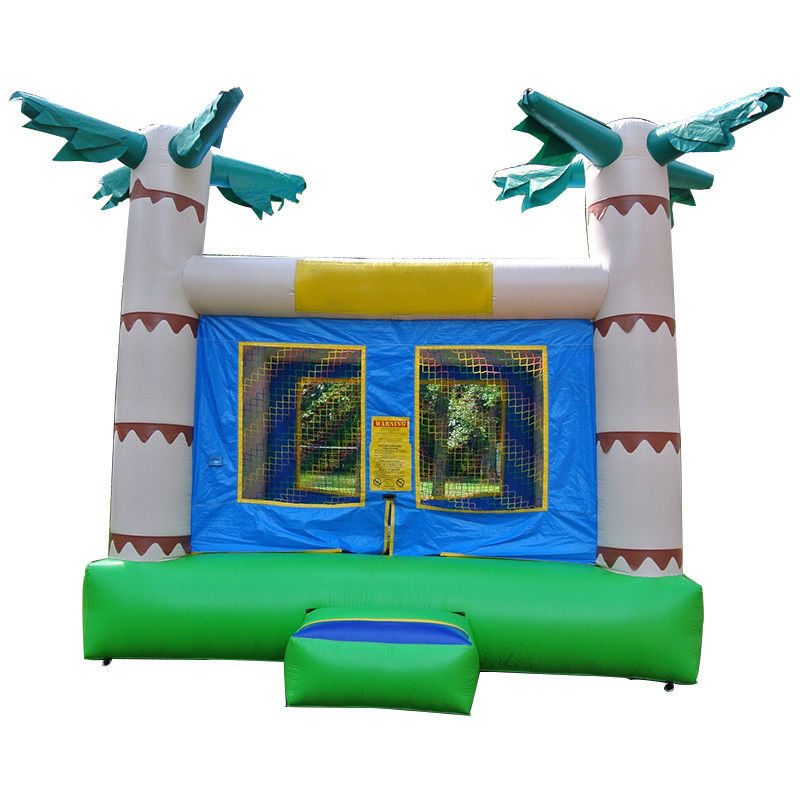 14 Years up Customized Color Tropical Palm Tree Bouncy Kids Bouncing Castle for Rent