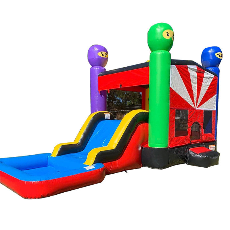 Kids' Customized Color Castle Themed Inflatable Bouncing Castle with Slide Combo