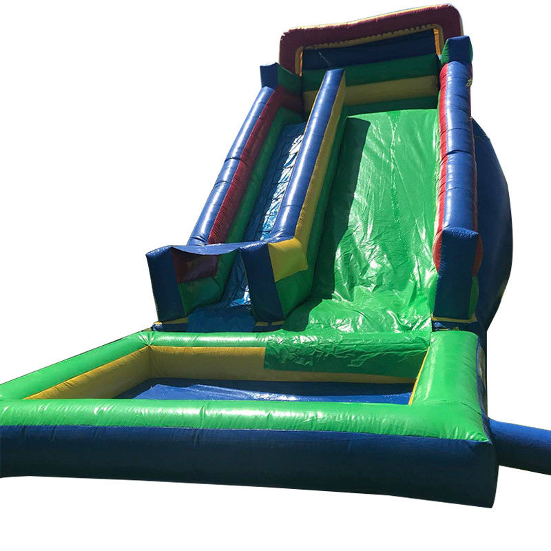 Rent a Green Bounce Jump Water Slide Inflatable Cube Pool for Commercial Occasions