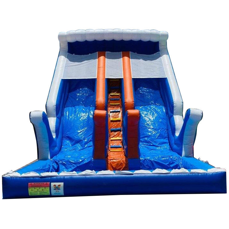 Customized Color Inflatable Water Park Equipment with Large Pool and Two Wide Slides