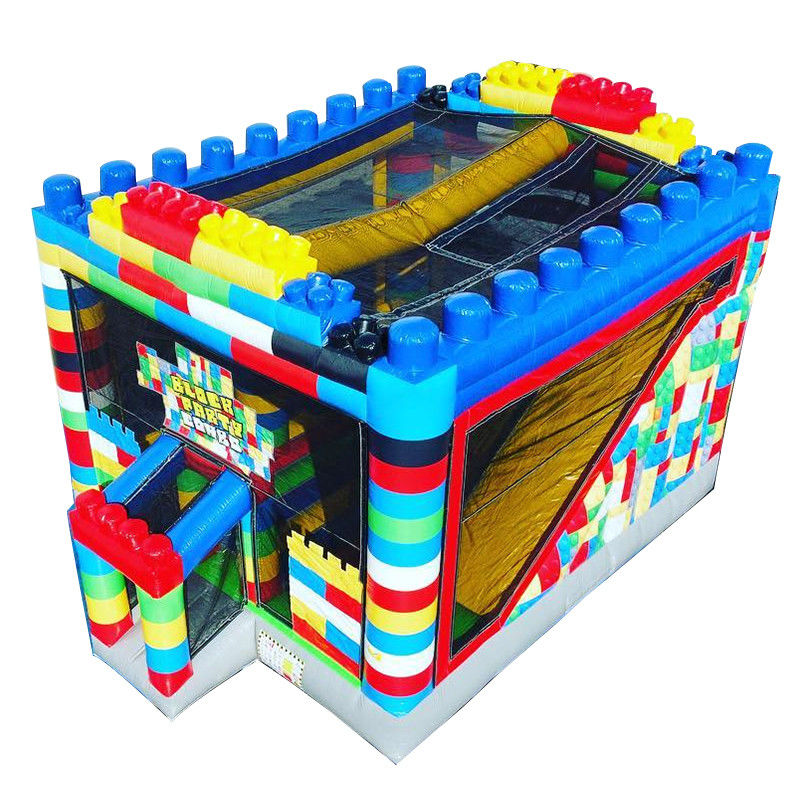 Indoor and Outdoor Entertainment PVC Building Blocks Inflatable Jump Castle for Party