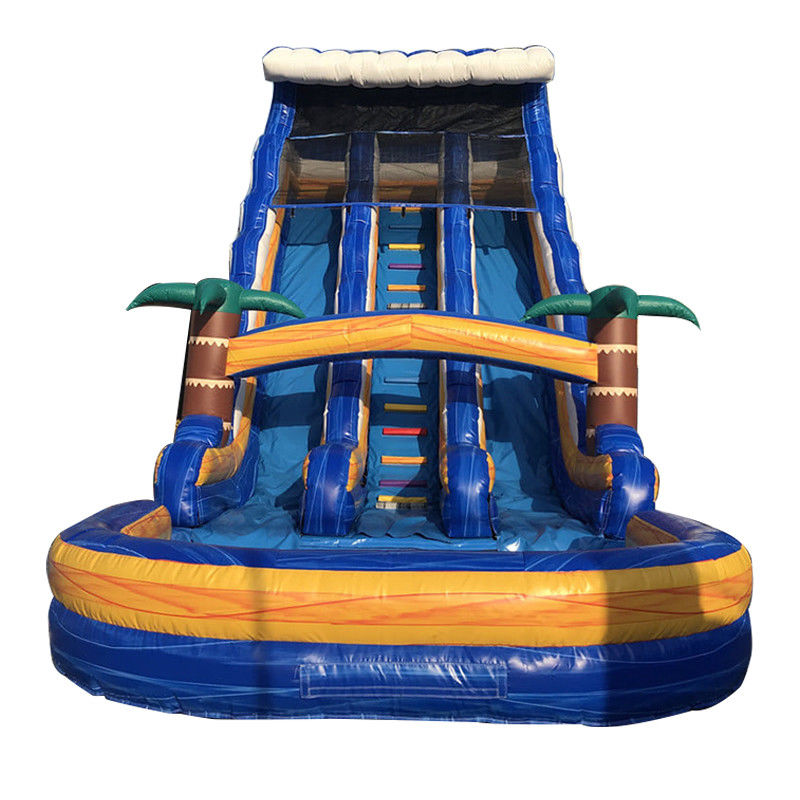 Customized Size Commercial PVC Water Slide Inflatable with Pool and Removable Ladder