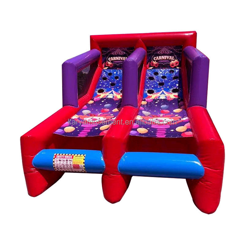 Age Range 14 Years up Interactive Inflatable Dual Roller Ball Lane Game for 2 Players
