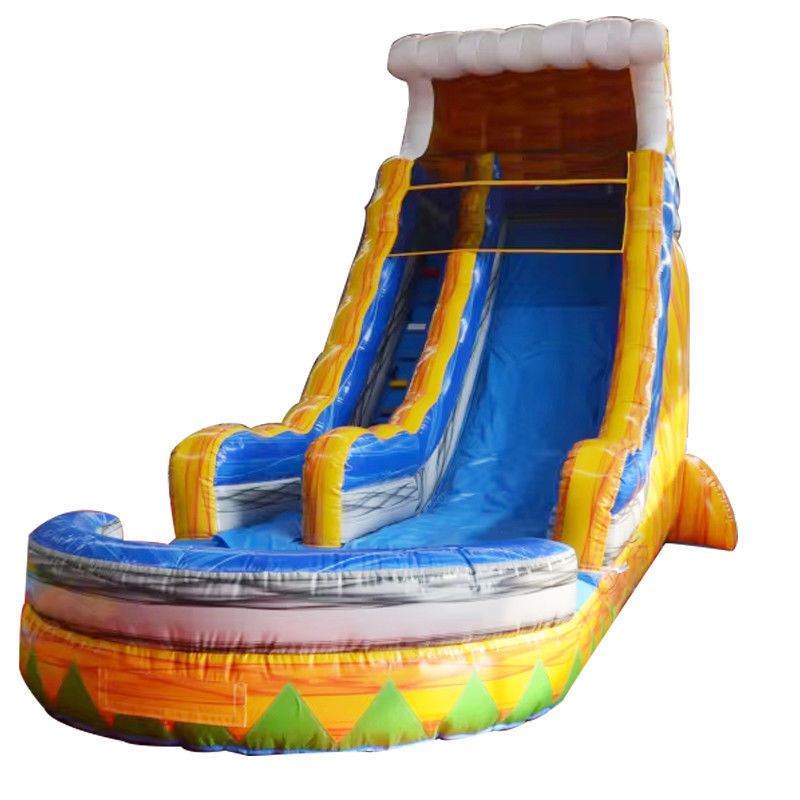 EN71/CE Certified Commercial Grade Yellow Inflatable Water Slide for Kids Bounce House