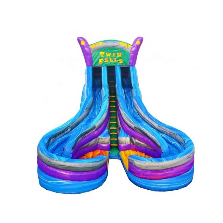 Backyard Fun Large Inflatable Water Slide with Two Lane Wet Slip and 0.55mm Plato PVC