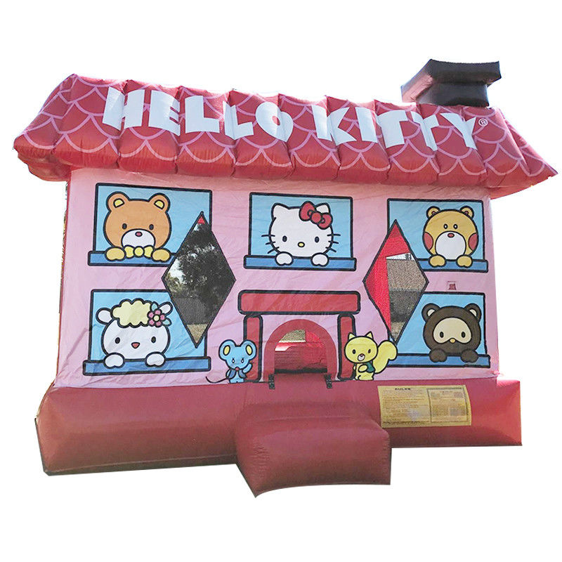 14 Years up Popular Red Hello Kit-ty Inflatable Trampoline Bouncer Castle with Repair Kits