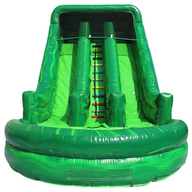Blower Accessories Included Charming Green Magic Left and Right Double Slide with Pool