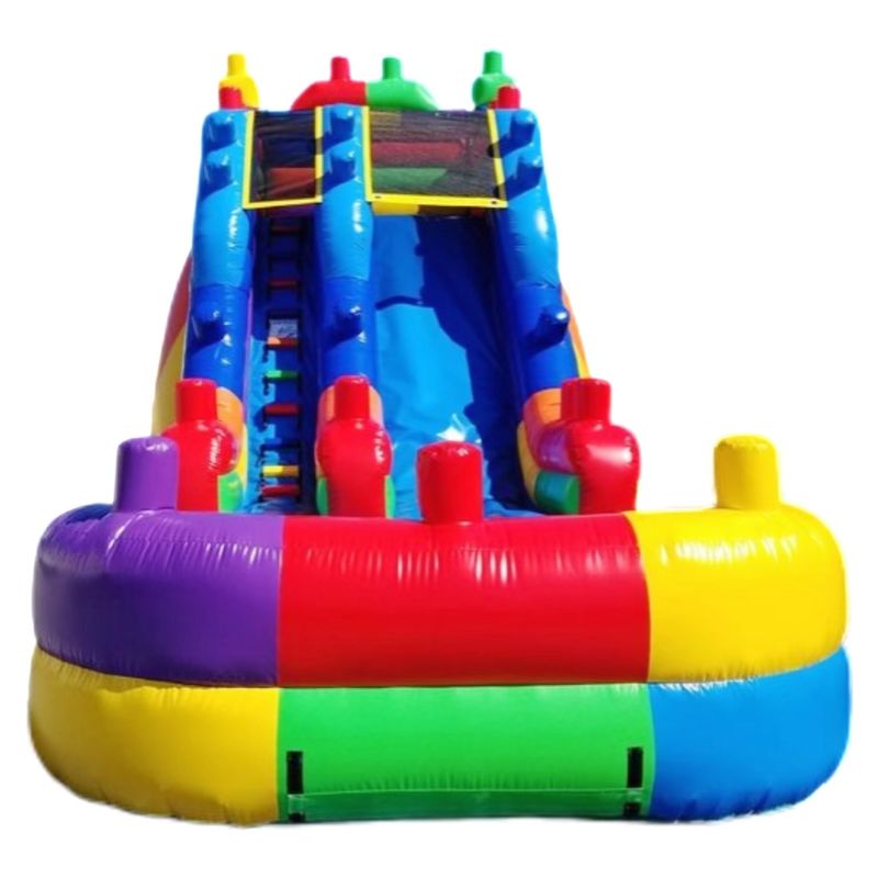 Customer Size Fancy Inflatable Water Slide with Wide Slide and Water Pool