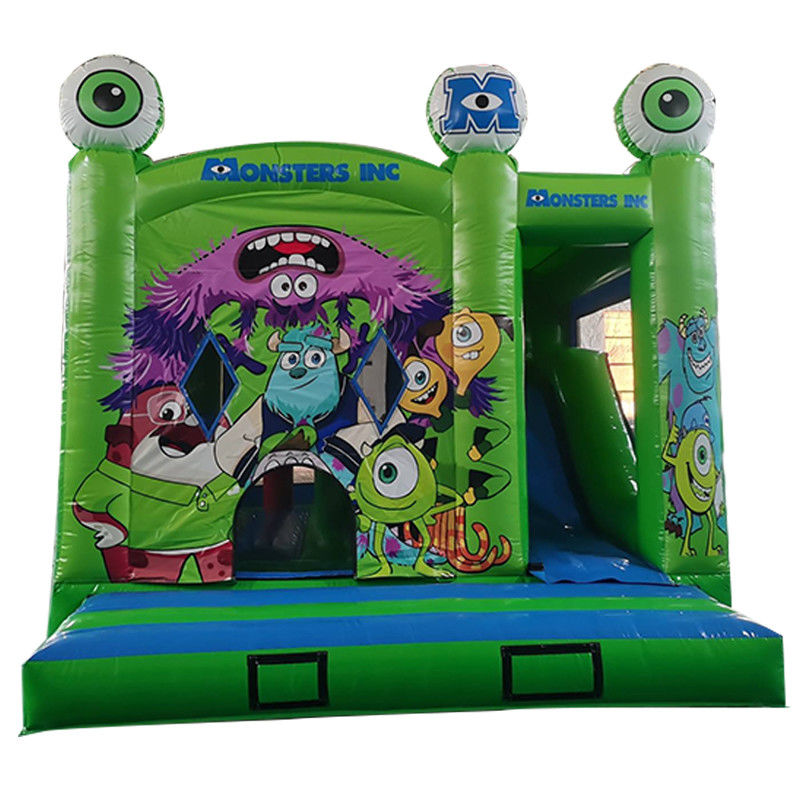 PORTABLE 18ft Monsters Inc. Inflatable Bounce House with Dry Slide and Small Obstacles