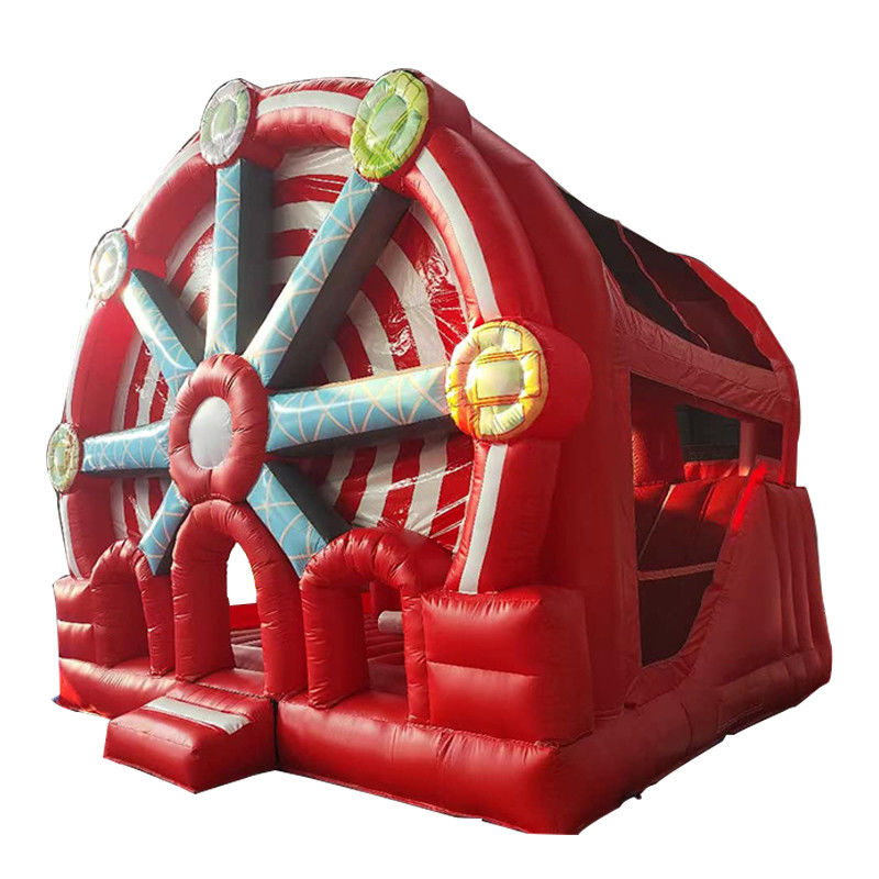 2024 19ft Red Ferris Wheel Inflatable Castle House Slide Combo for Customize Accepted