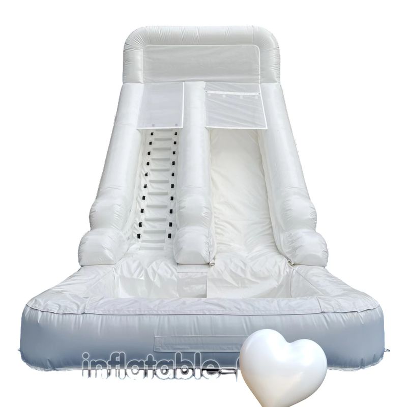 Indoor Commercial Rental Inflatable Water Slide with Pool in Summer Pure Color Fun