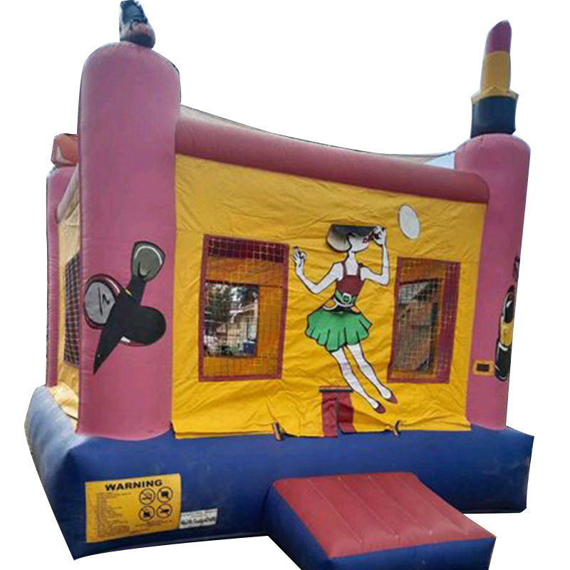 Unisex Princess Accessories Inflatable Pink Castle House for Kids Birthday Party Theme