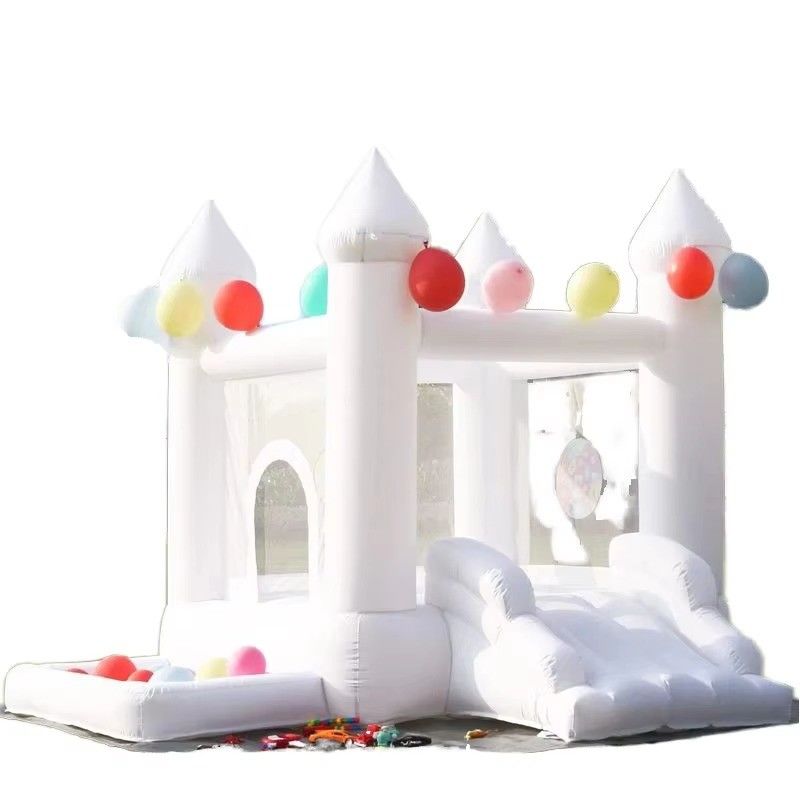 CE/EN71/EN14960 Certified Unisex PVC White Inflatable Bouncer for Playgrounds and Parties