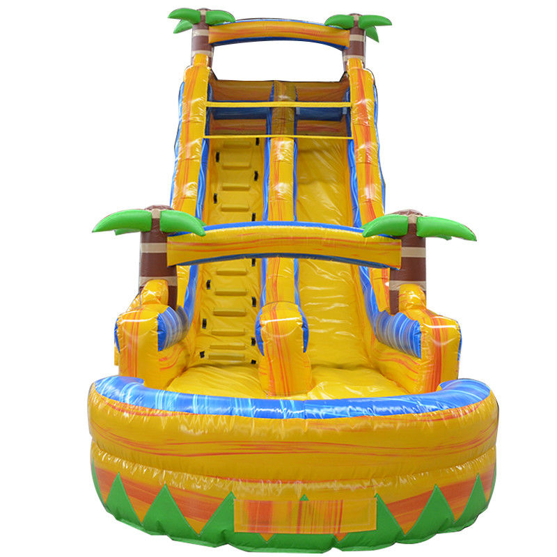 Indoor and Outdoor Fun Colorful Palm Tree Inflatable Water Slides for Kids Ages 8-13
