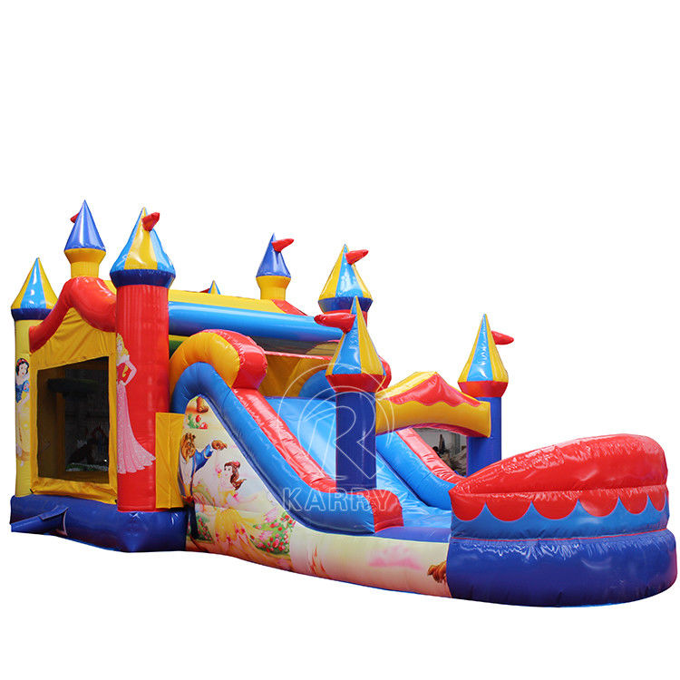 PVC Inflatable Bounce House Water Slide Combo for Unisex Princess Party Backyard Fun