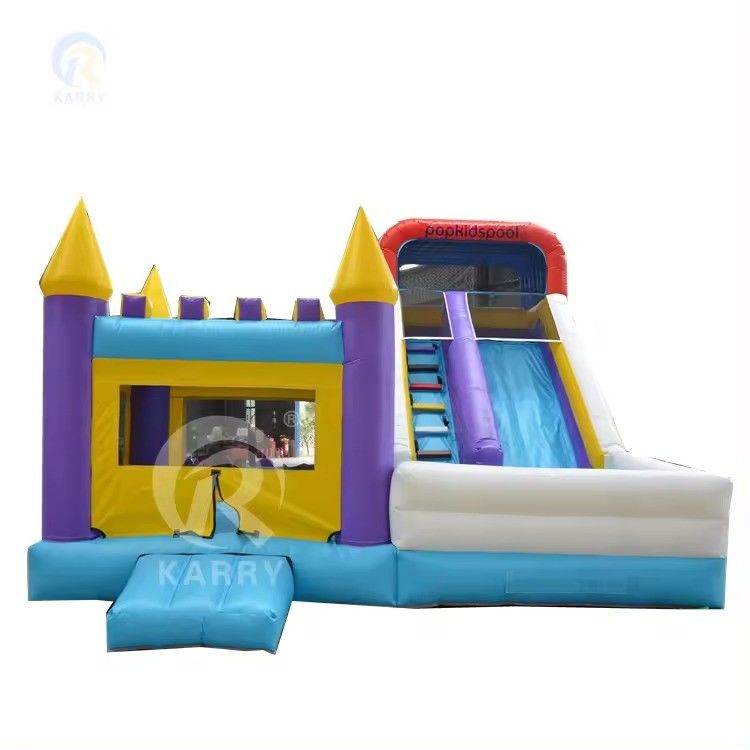 Big Water Slide Inflatable With Pool For Kids Popular Bouncy Castle And Blower Unisex