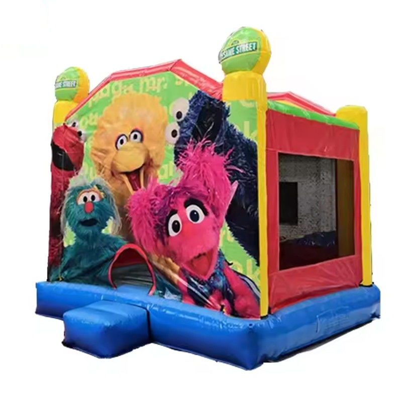 Outdoor Playground Inflatable Bouncer 13x13 Sesame Street Bouncy Castle for Kids' Fun