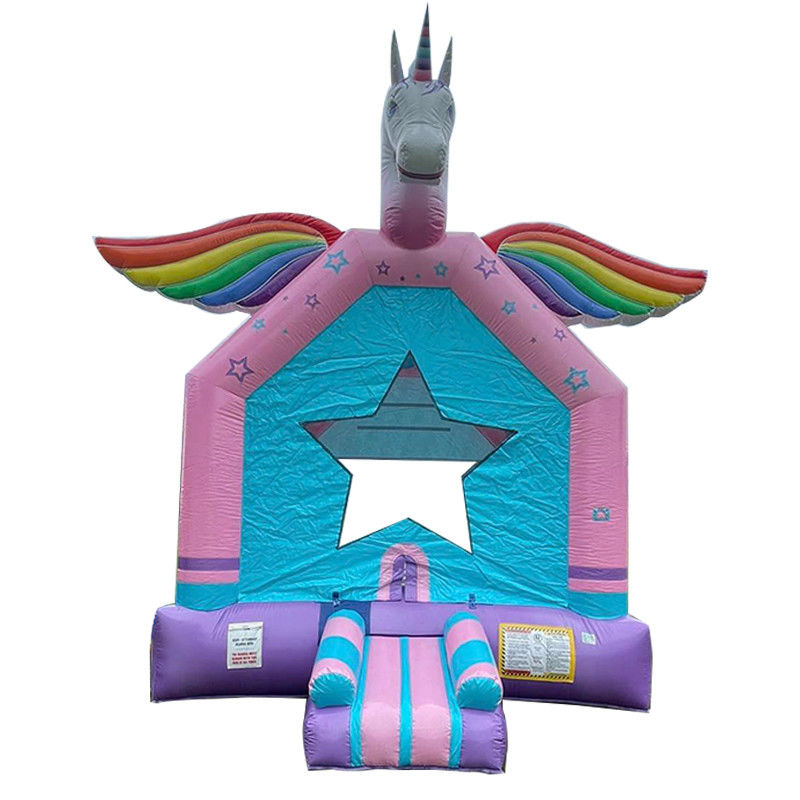 Customized Color Unicorn Bouncy Castle Inflatable Bounce House for Kids' Jumping Games