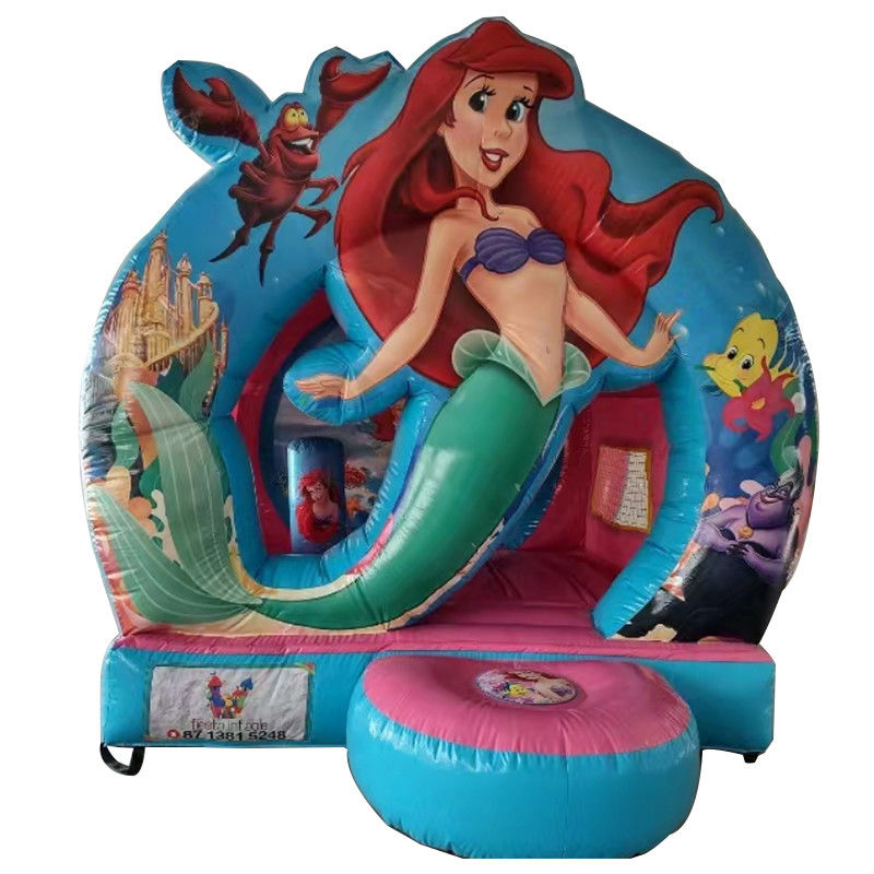 Little Bouncing Jumping Castle with Mermaid Theme Age Range 14 Years up PVC Material
