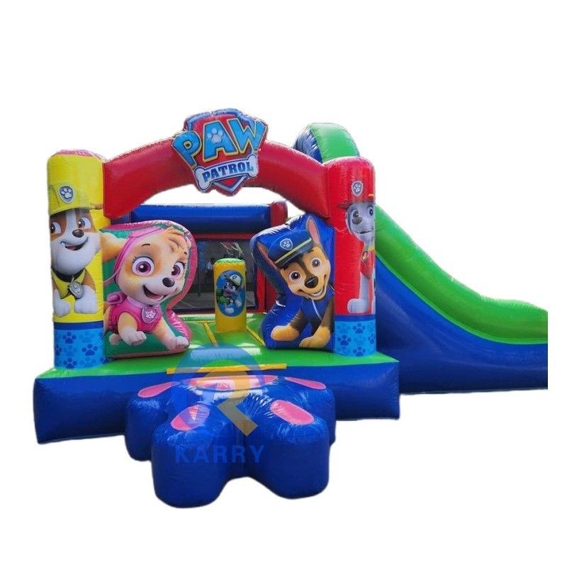 Inflatable Bounce House with Slide Cartoon Paw Dog Patrol Theme Age Range 14 Years up