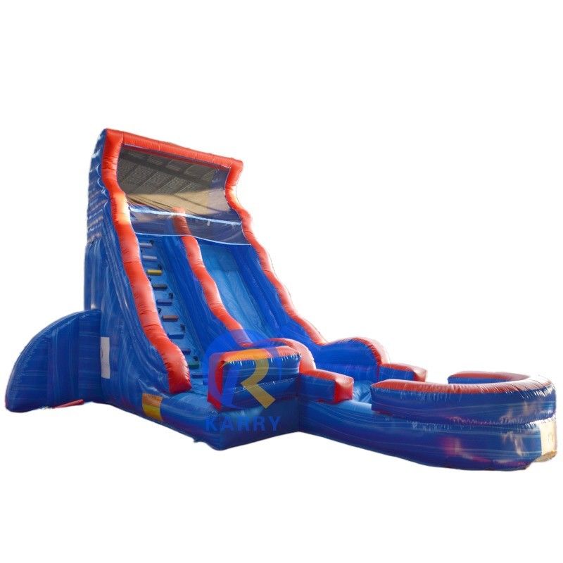 CE EN14960 Certified Wide Base Air Slide Water Bouncer Inflatable Waterslide for Adults