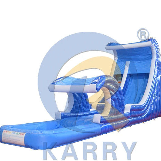 Shopping Mall Occasion Large Inflatable Water Slide with Pool and Long Slide Path