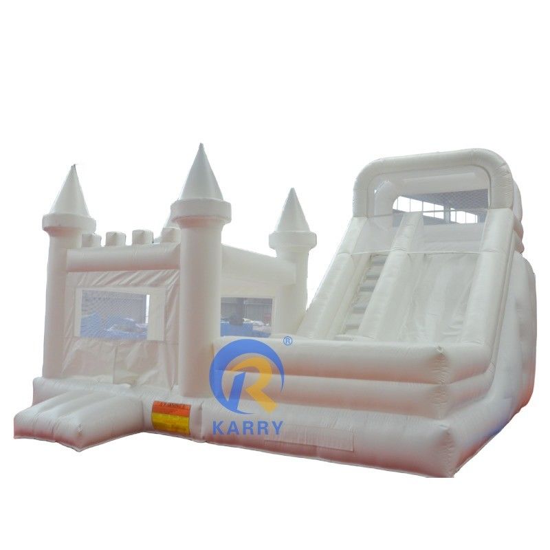 Transform Your Backyard into a Fun Zone with Our White Inflatable Bounce House and Slide