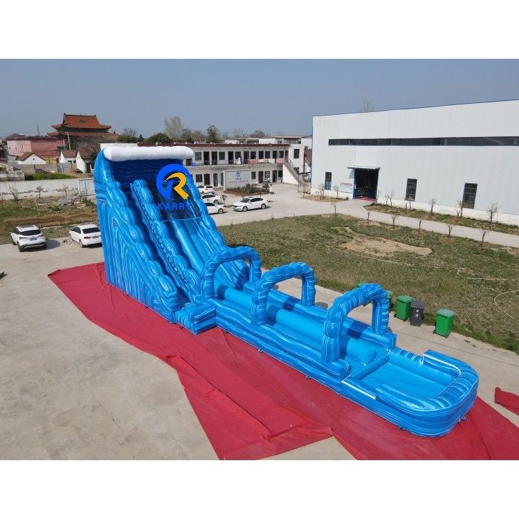 18x4.5x7m Outdoor Double Slide Inflatable Water Slide Pool Combo Large Extended Slide