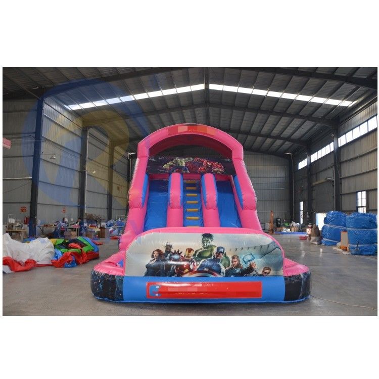 Digital Printing Commercial Adult Size Inflatable Slide Water Combo with Fire Nice Pattern