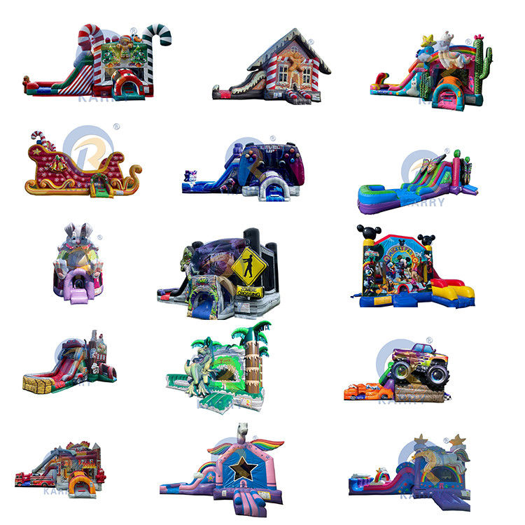 14 Years Age Range Outdoor Inflatable Bounce House Castle with Slide and Water Park