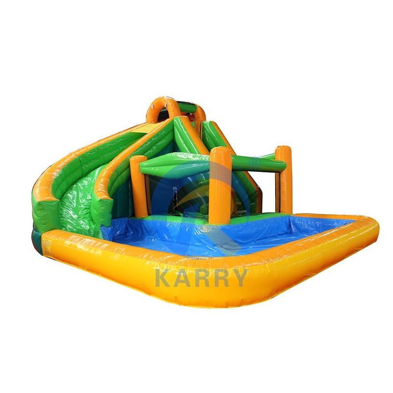 Backyard Games for Kids Commercial Water Slide Inflatable Pool Combo and Spray Tools